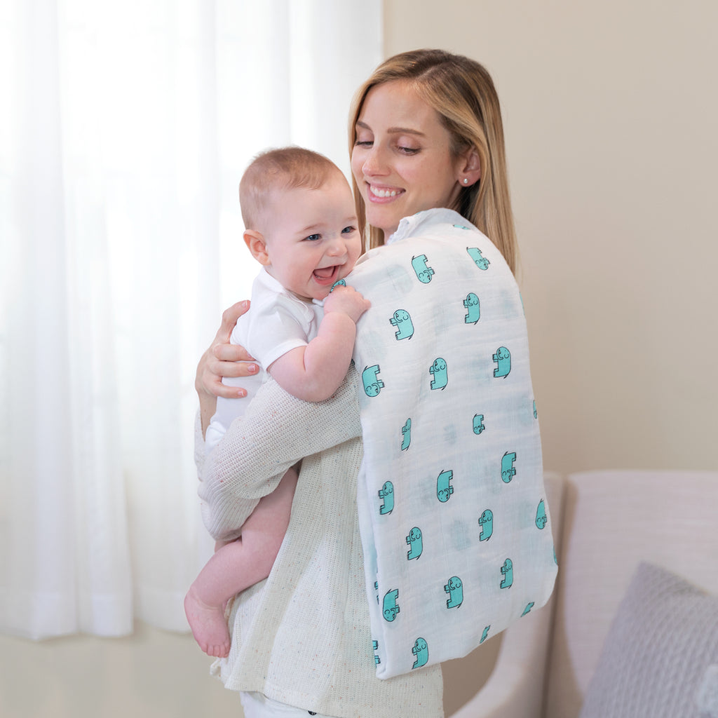 A+A Cotton Muslin Swaddle 4pk - Jungle Jam