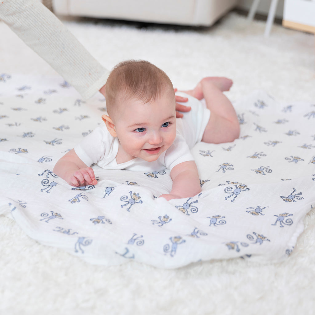 A+A Cotton Muslin Swaddle 4pk - Jungle Jam
