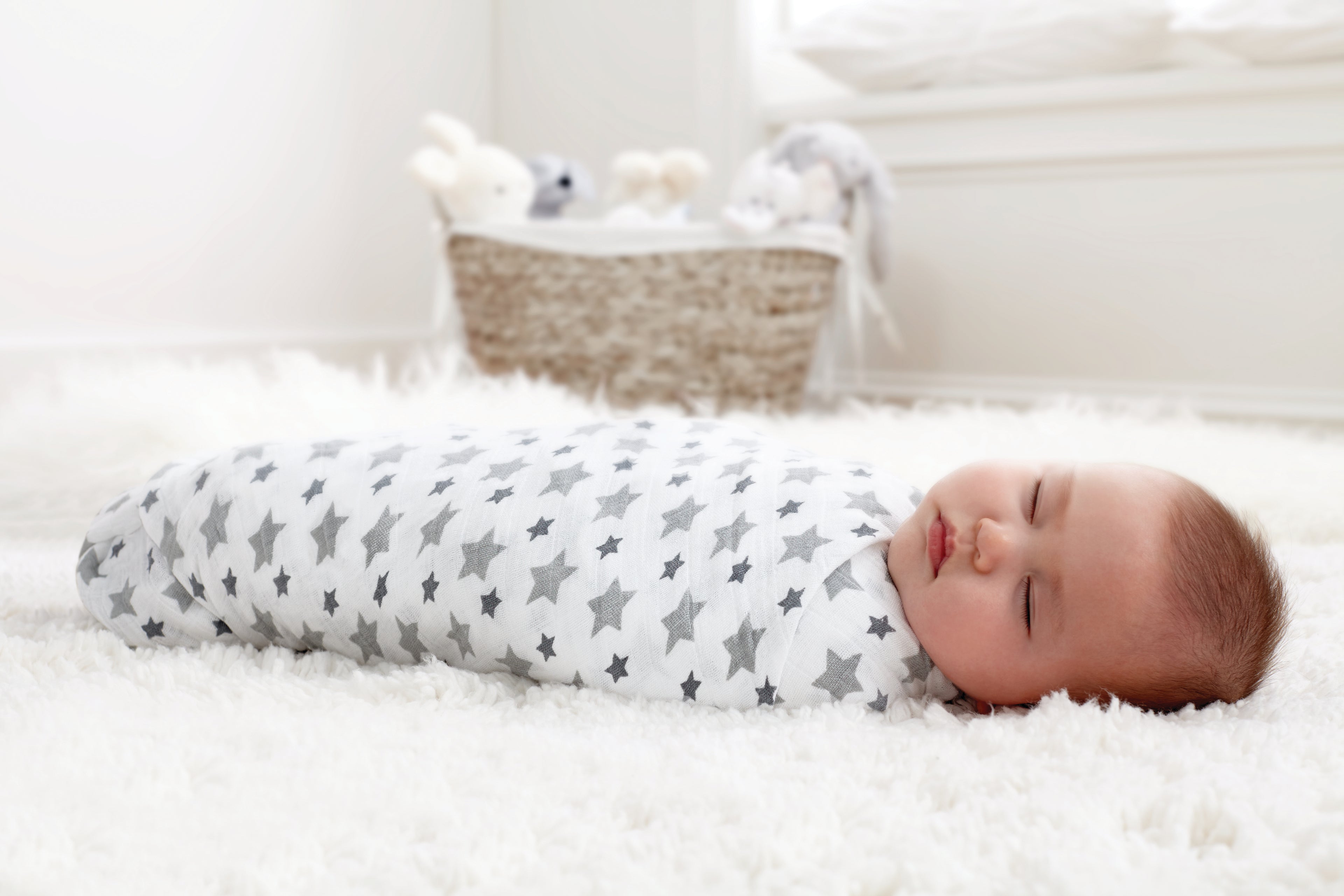 A+A Cotton Muslin Swaddle 4pk - Twinkle