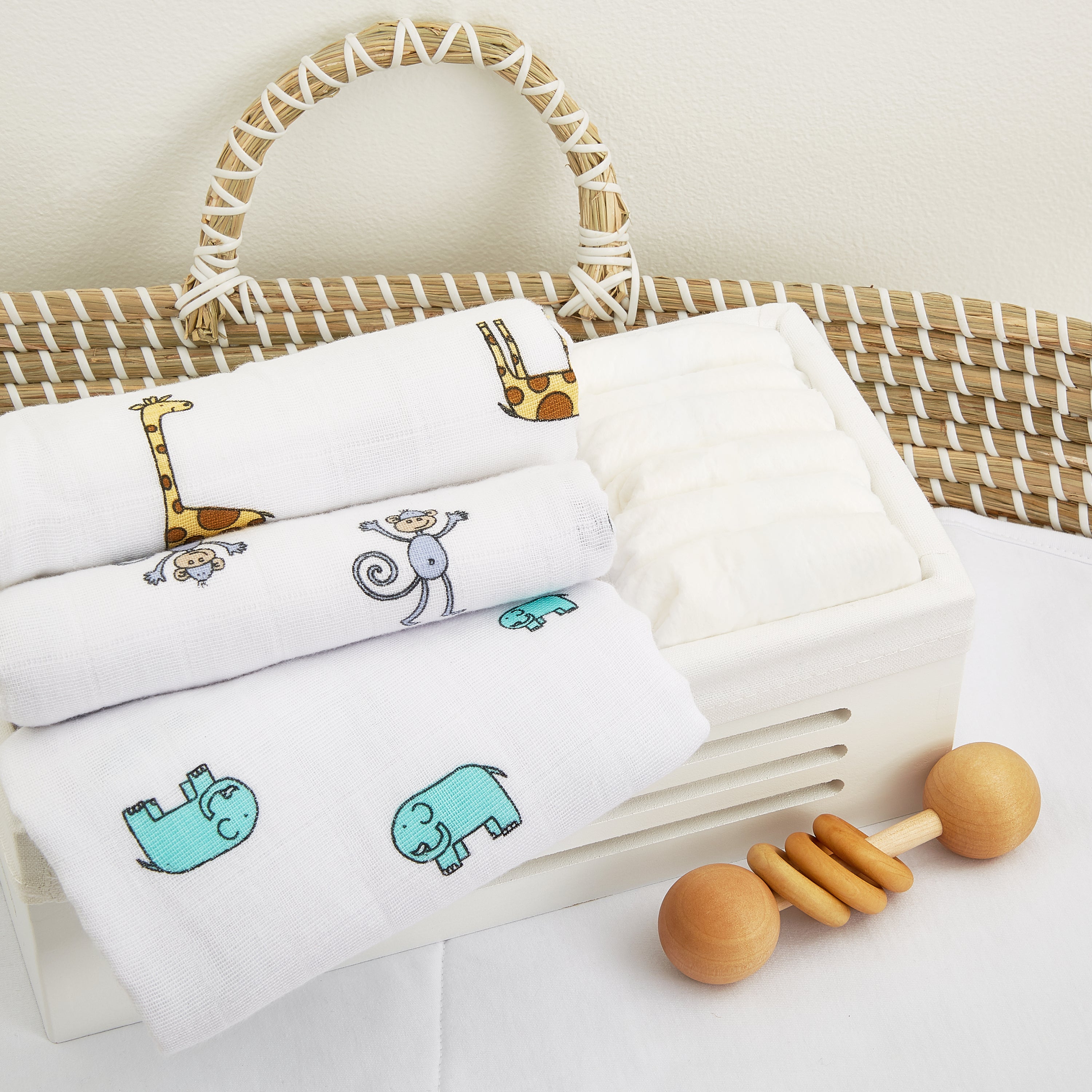 A+A Cotton Muslin Squares 3pk - Jungle Jam