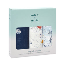 Load image into Gallery viewer, aden + anais stargaze 3 pack bamboo swaddles