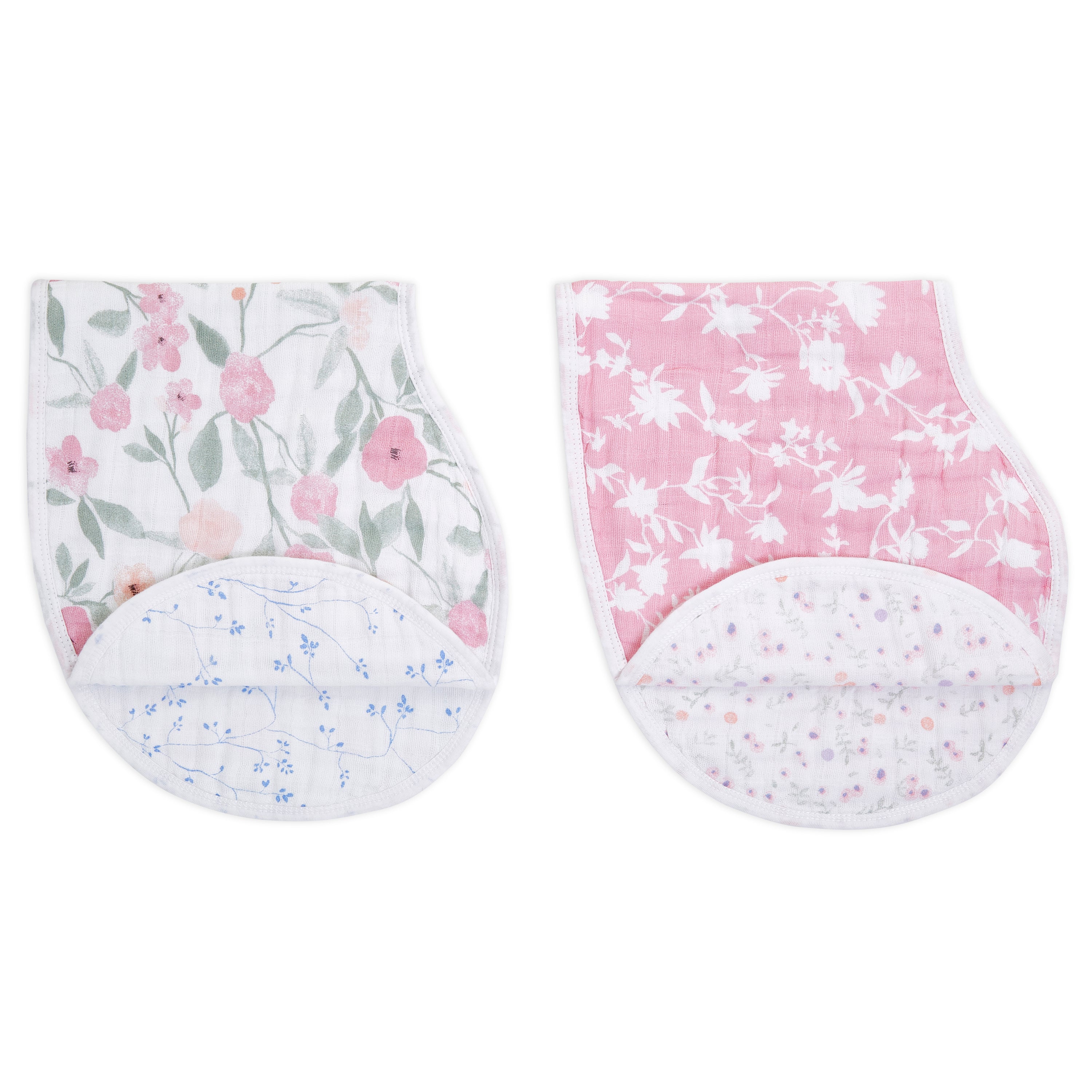 A+A Cotton Muslin Burpy Bibs 2pk - Ma Fleur