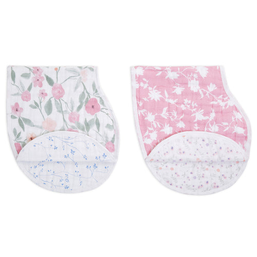 A+A Cotton Muslin Burpy Bibs 2pk - Ma Fleur