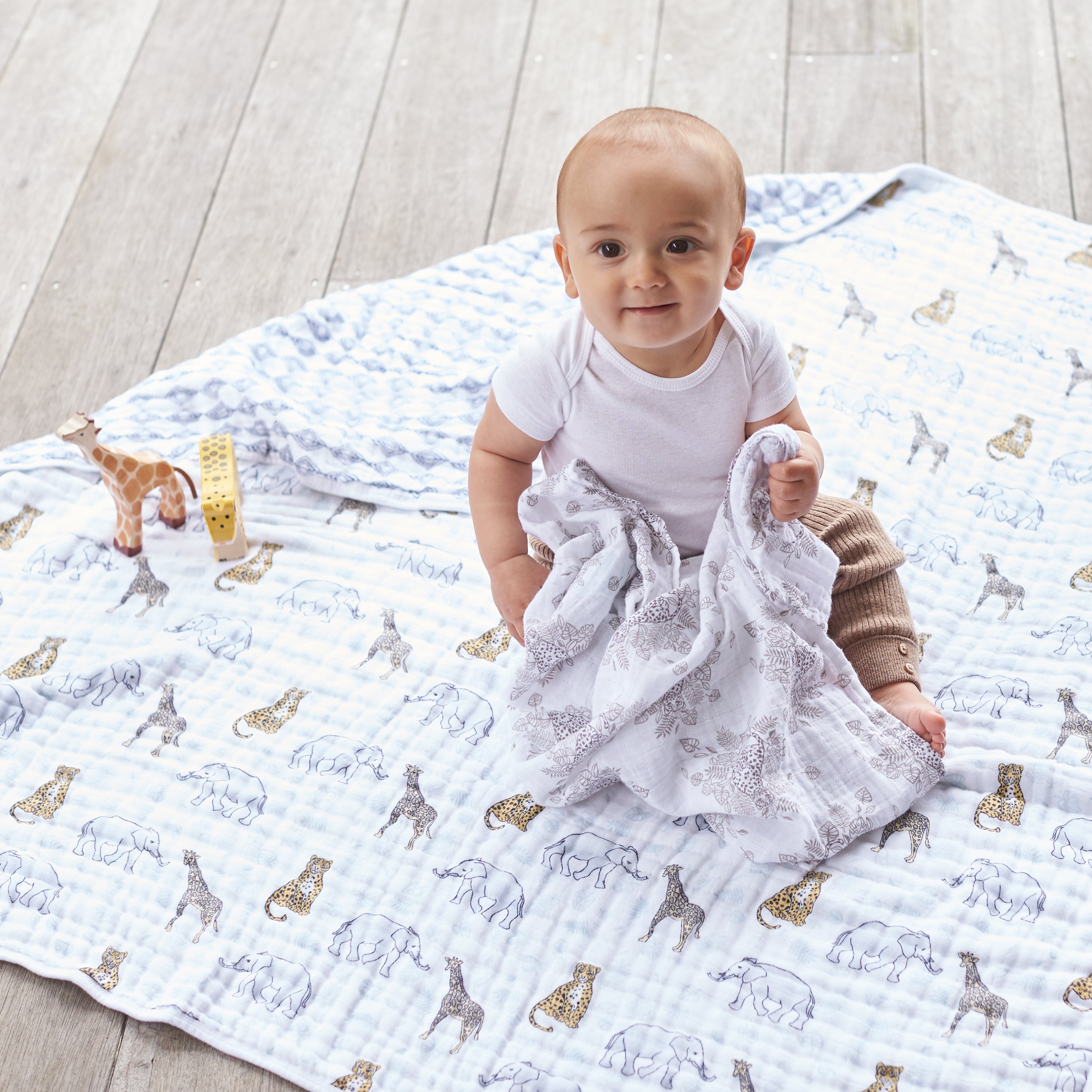 A+A Cotton Muslin Blanket - Jungle - Tropical