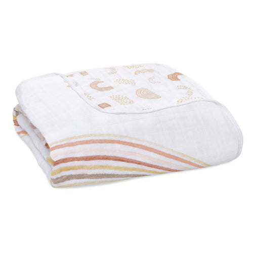 A+A Cotton Muslin Blanket - Keep Rising - Rising Rainbow