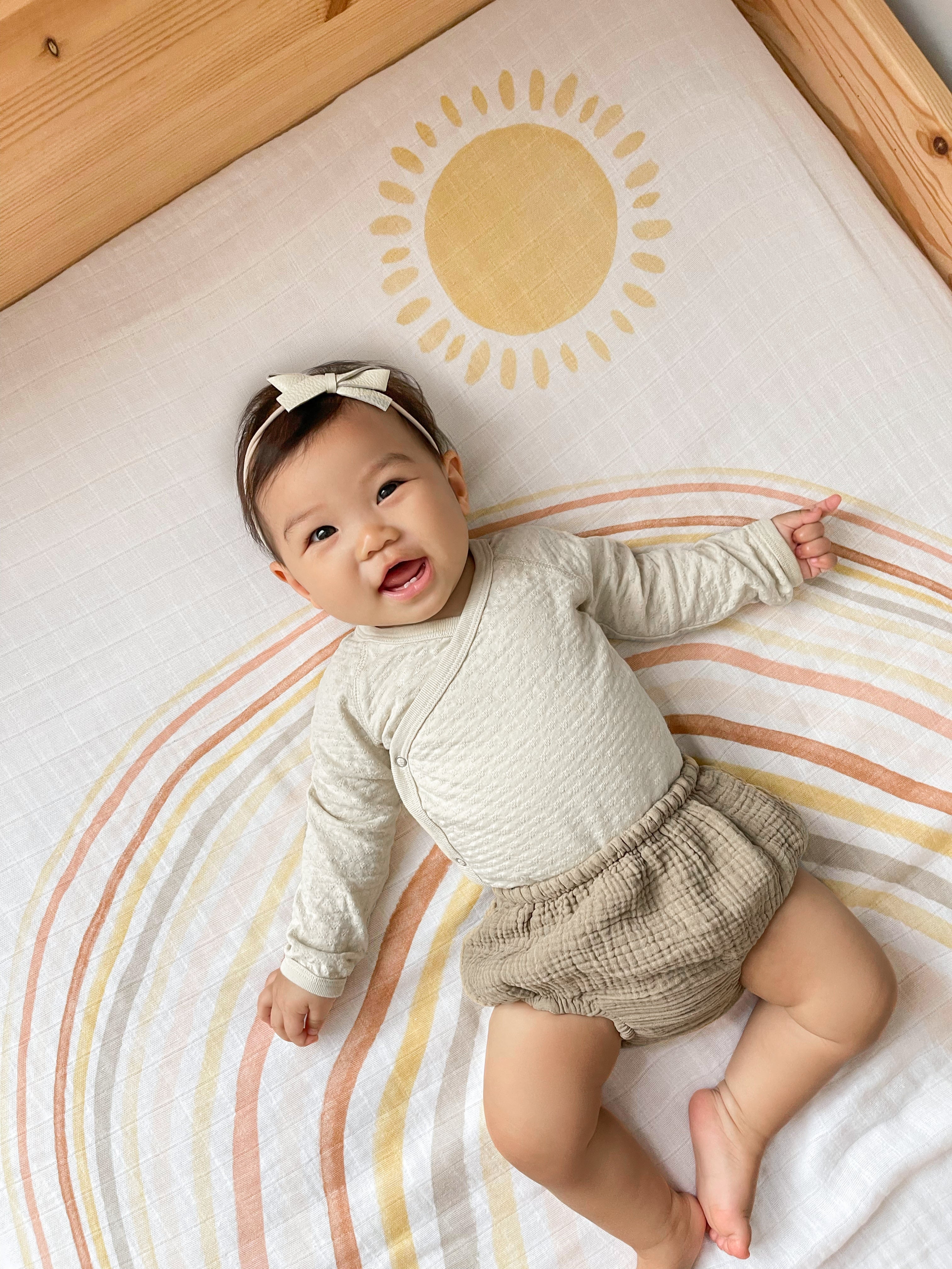 A+A Cotton Muslin Blanket - Keep Rising - Rising Rainbow