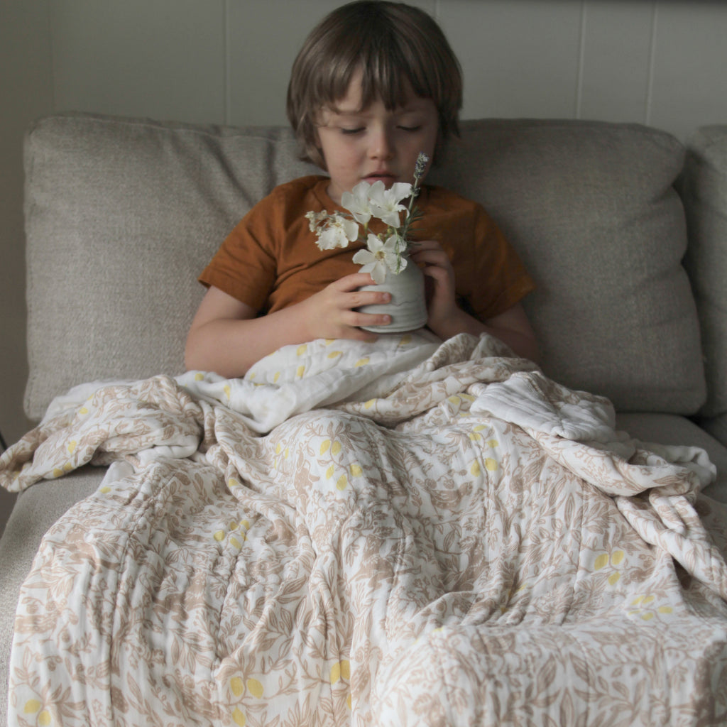 A+A Silky Soft Blanket - Natural Woodland