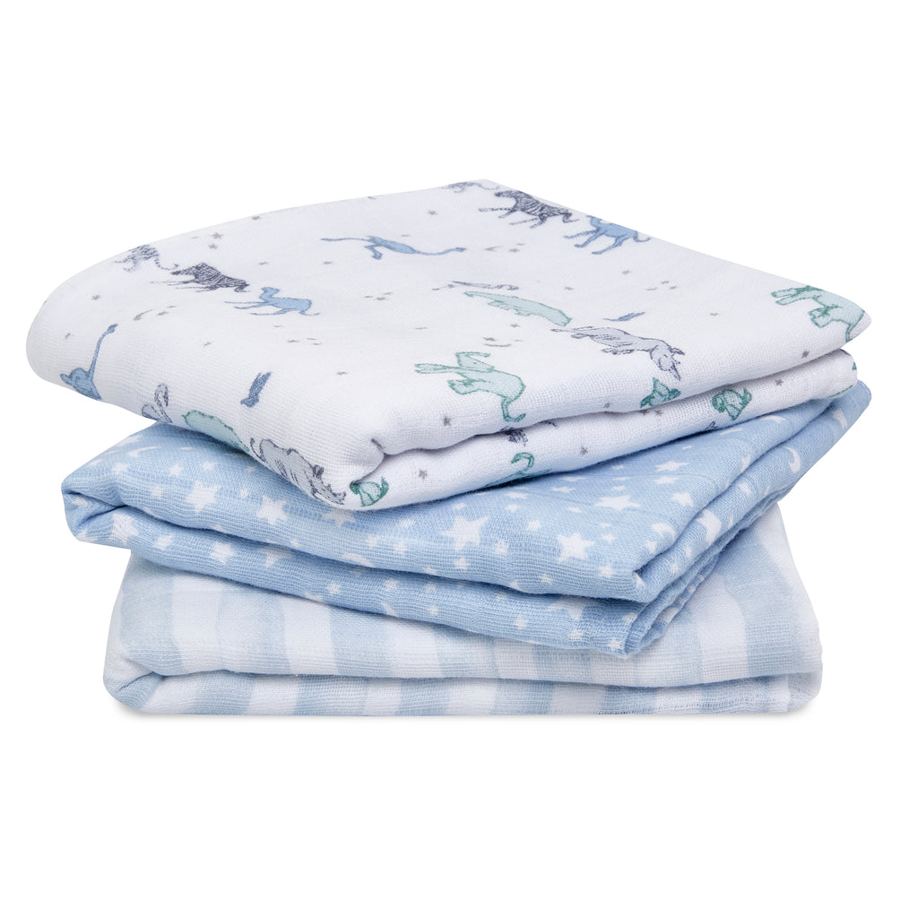 A+A Cotton Muslin Squares 3pk - Rising Star