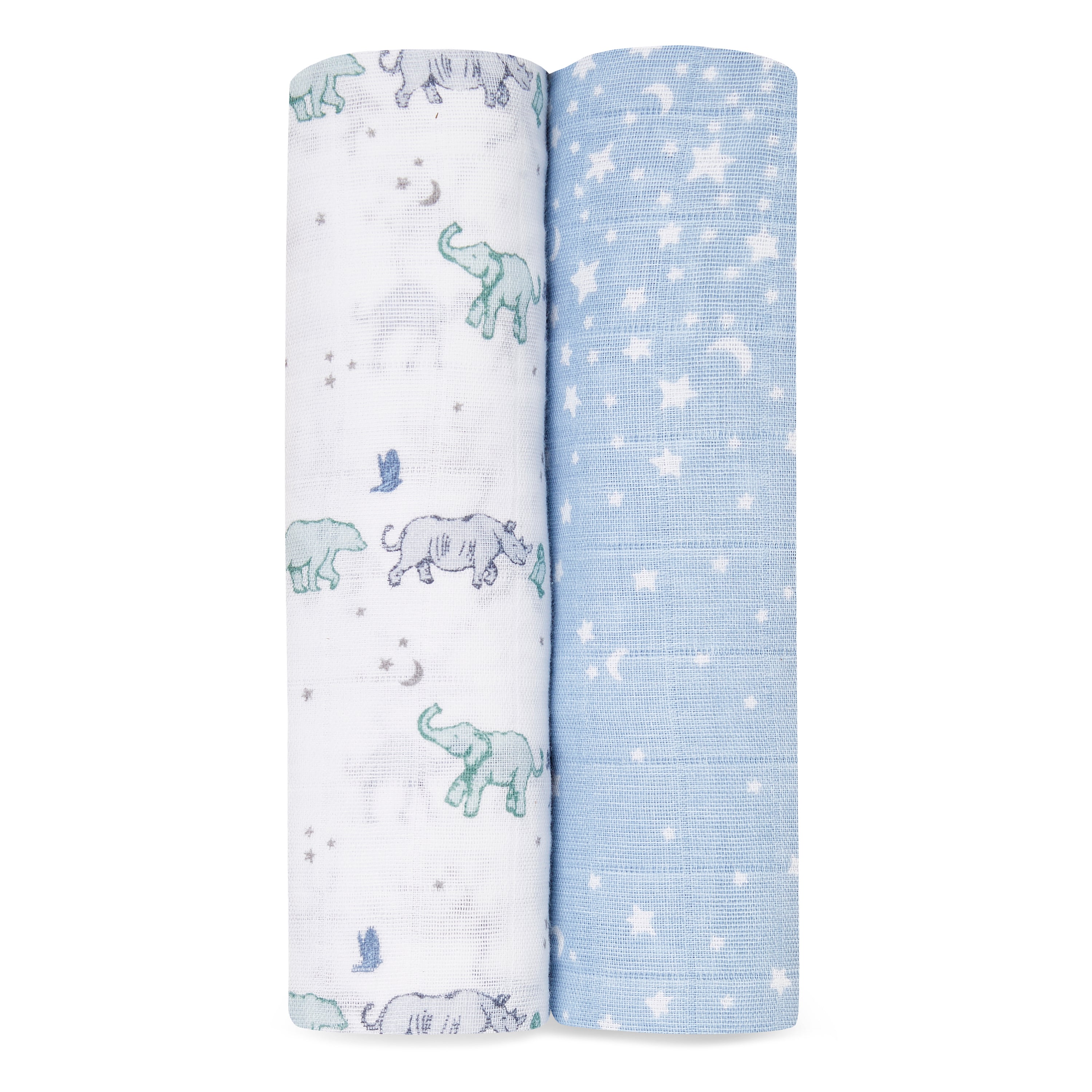 A+A Cotton Muslin Swaddle 2pk - Rising Star