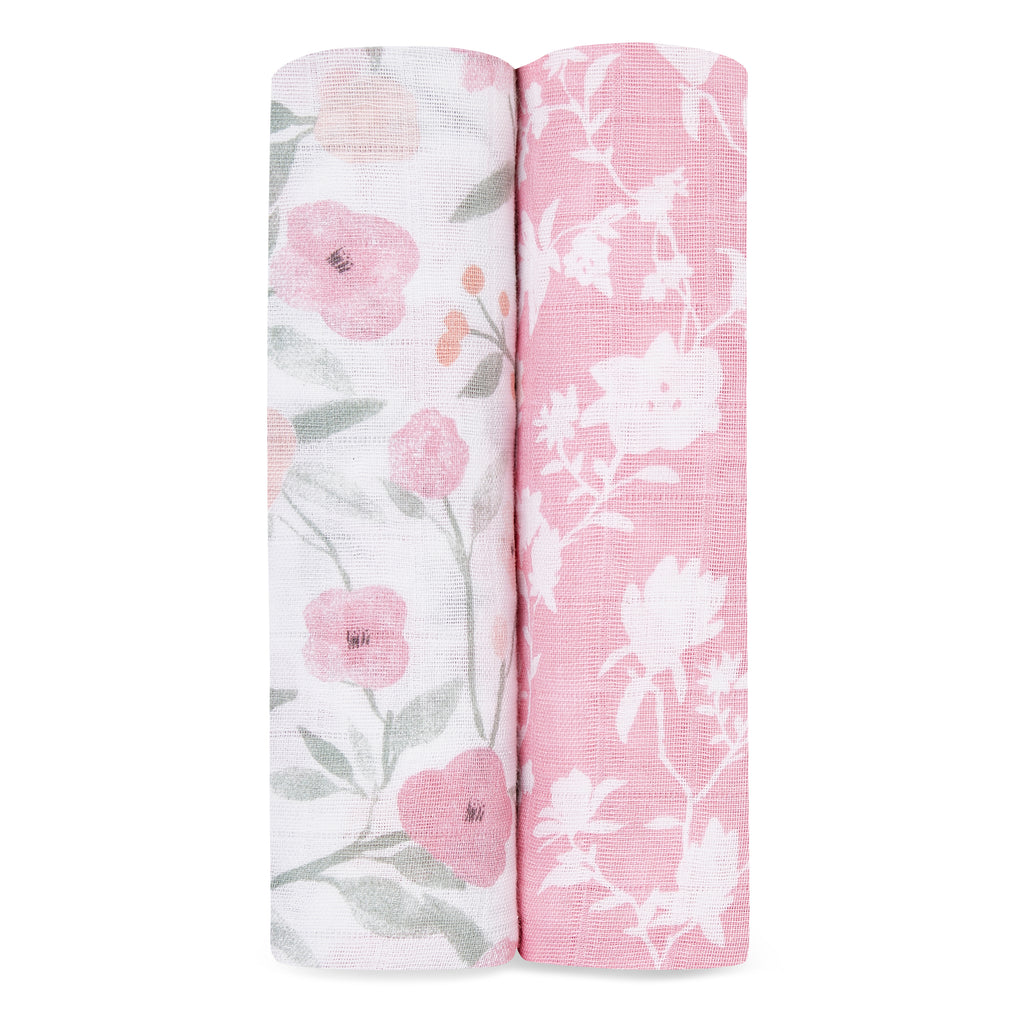 A+A Cotton Muslin Swaddle 2pk - Ma Fleur