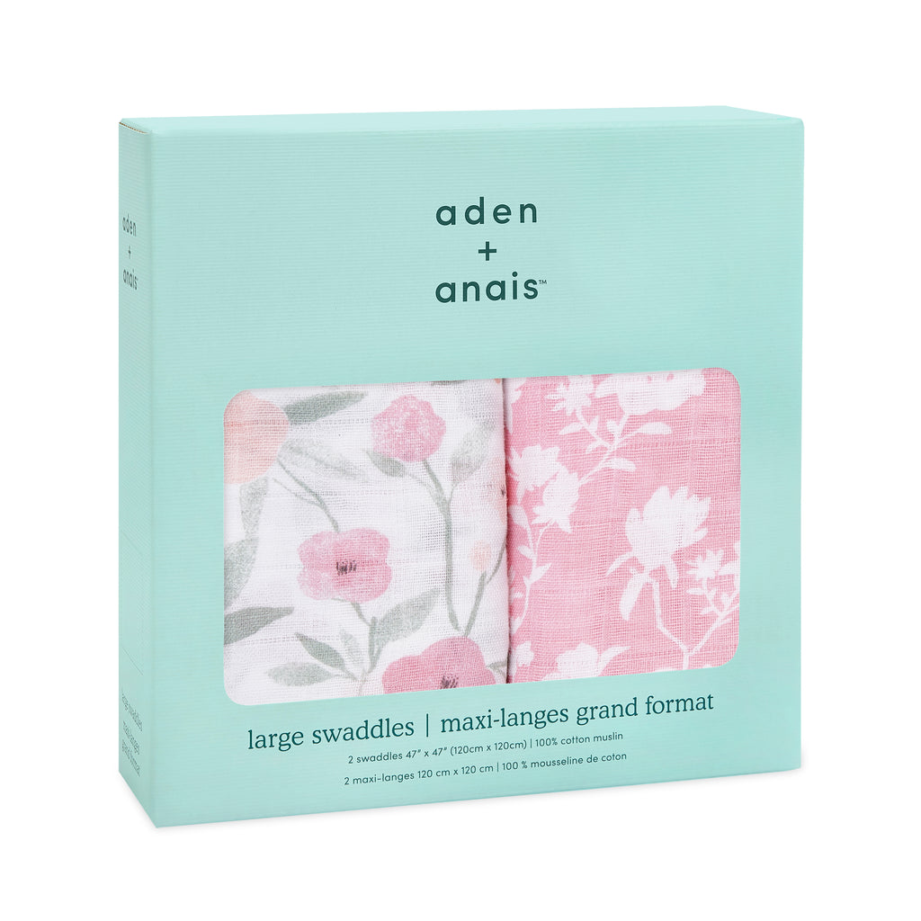 A+A Cotton Muslin Swaddle 2pk - Ma Fleur