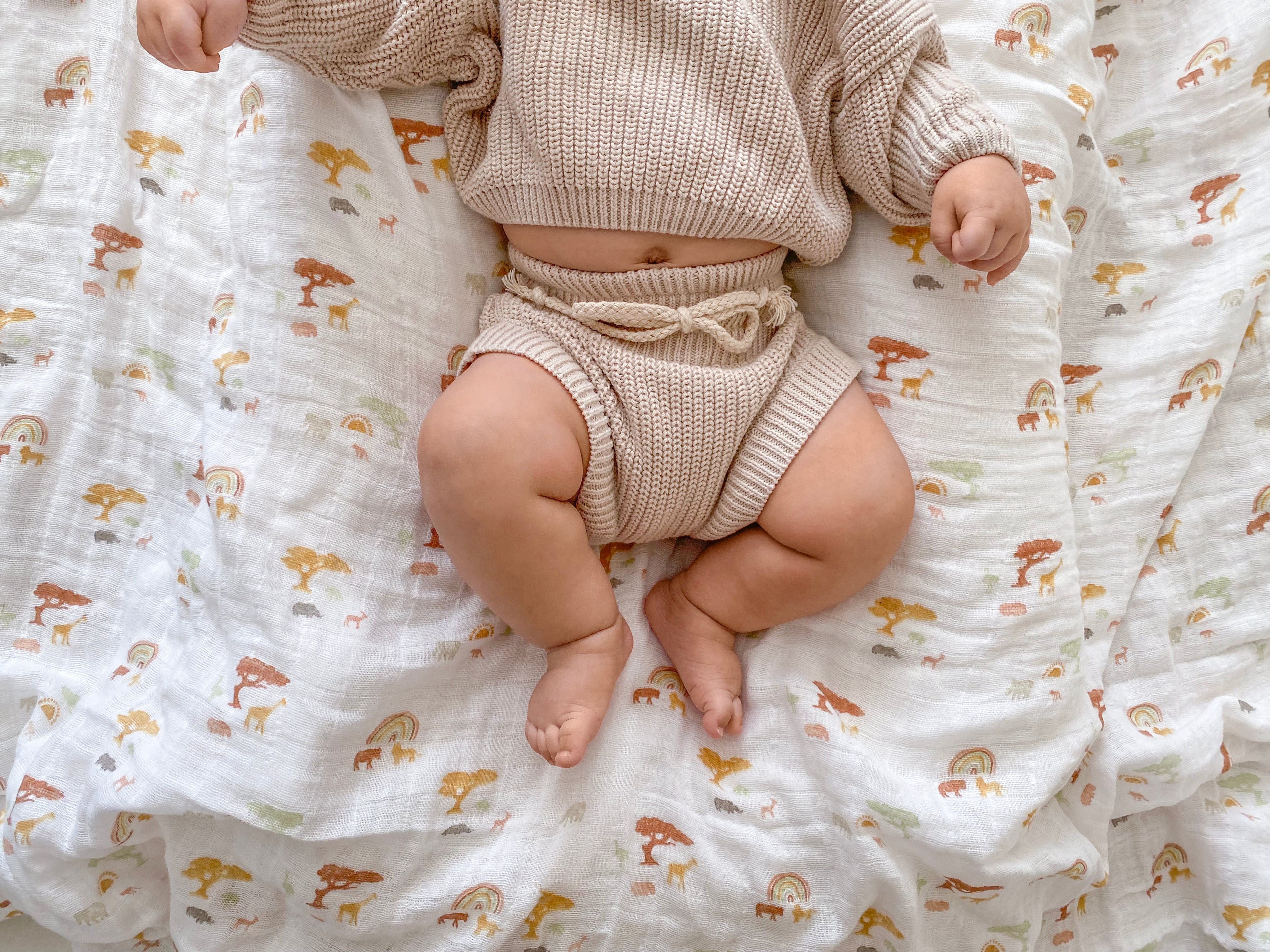 A+A Cotton Muslin Swaddle 4pk - Keep Rising