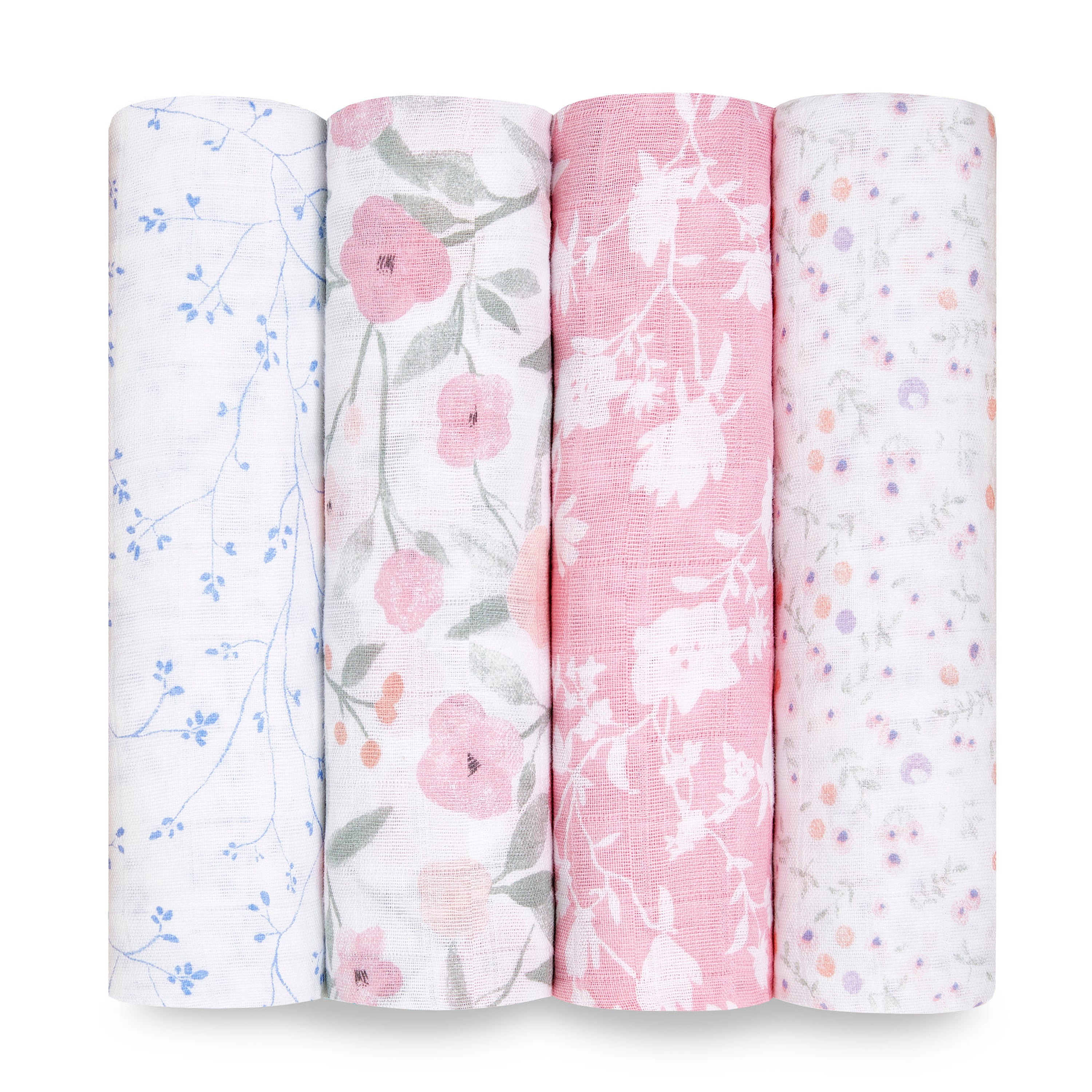 A+A Cotton Muslin Swaddle 4pk - Ma Fleur