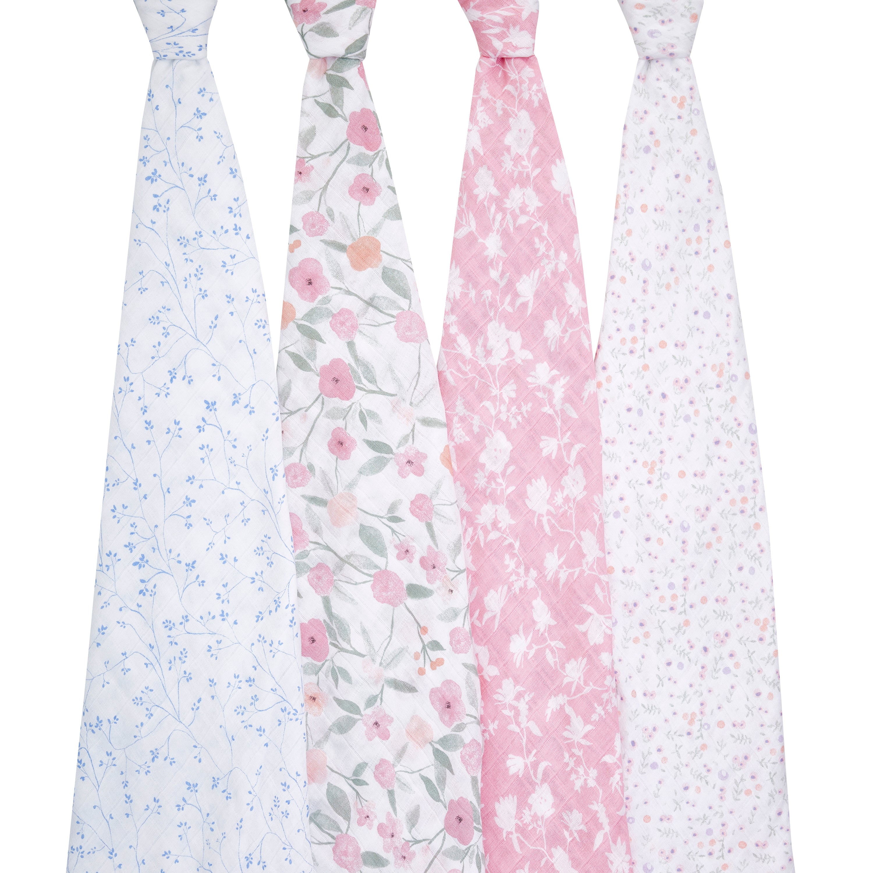 A+A Cotton Muslin Swaddle 4pk - Ma Fleur