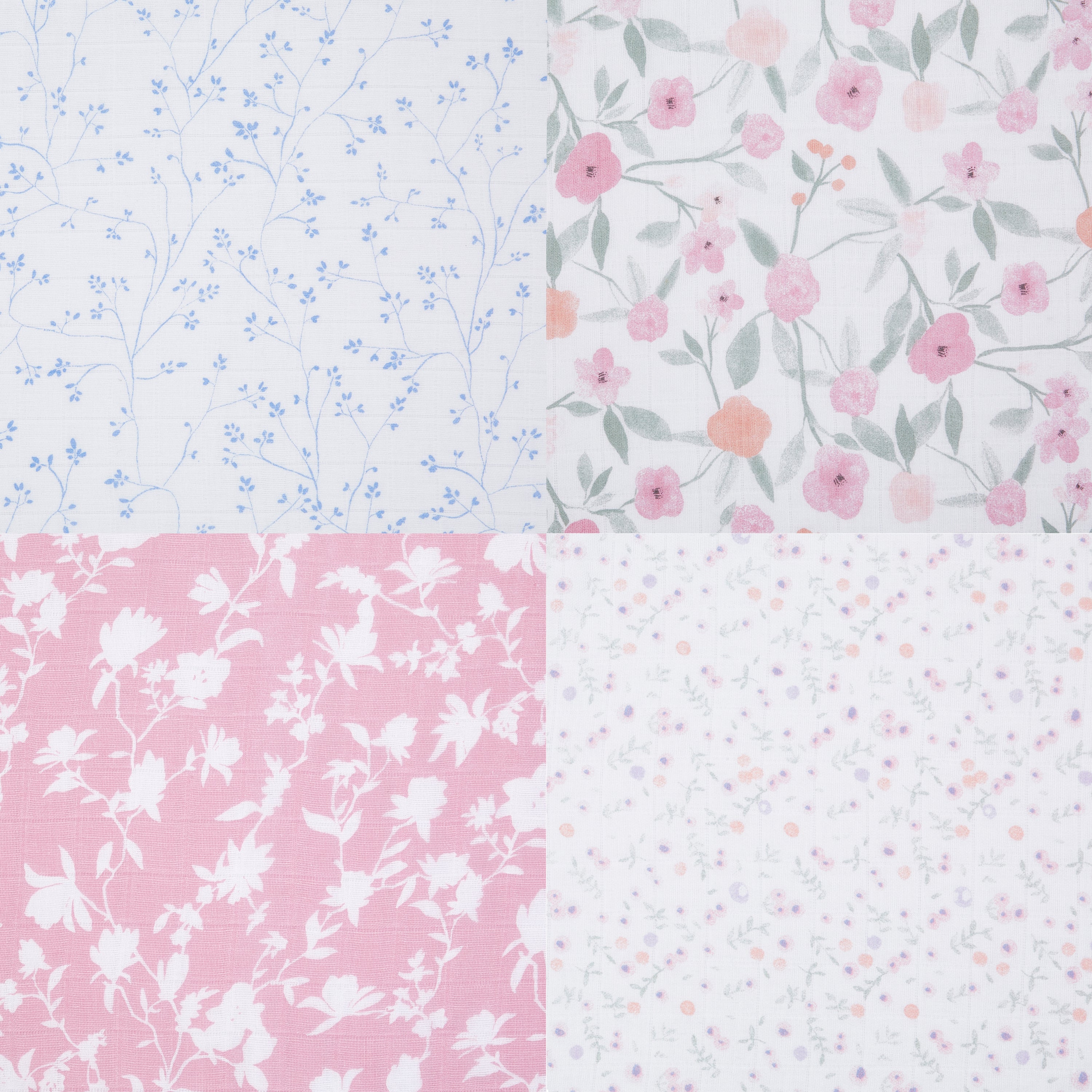 A+A Cotton Muslin Swaddle 4pk - Ma Fleur
