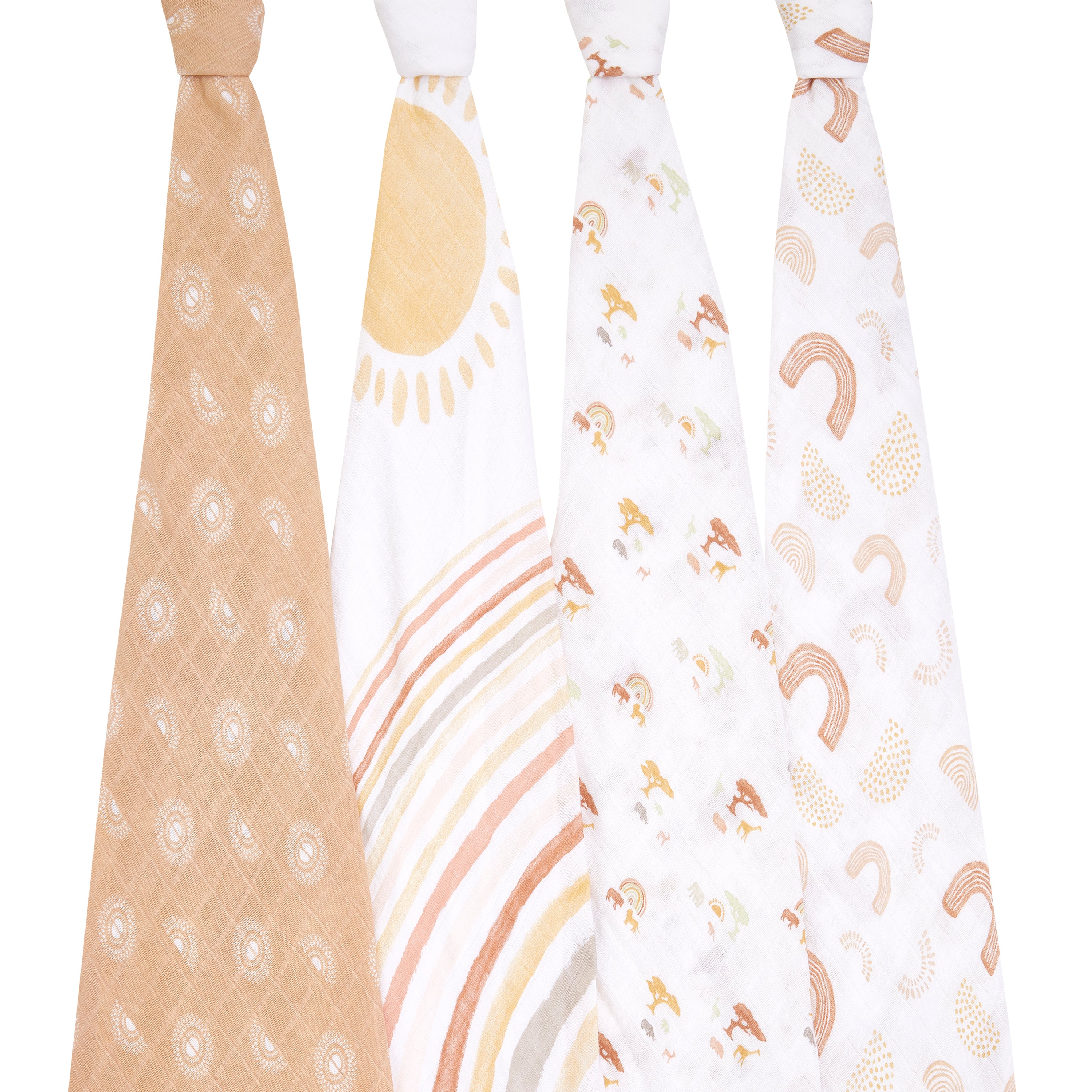 A+A Cotton Muslin Swaddle 4pk - Keep Rising