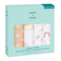 A+A Cotton Muslin Swaddle 4pk - Keep Rising