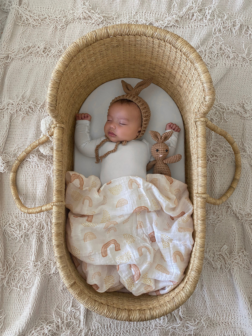 A+A Cotton Muslin Swaddle 4pk - Keep Rising