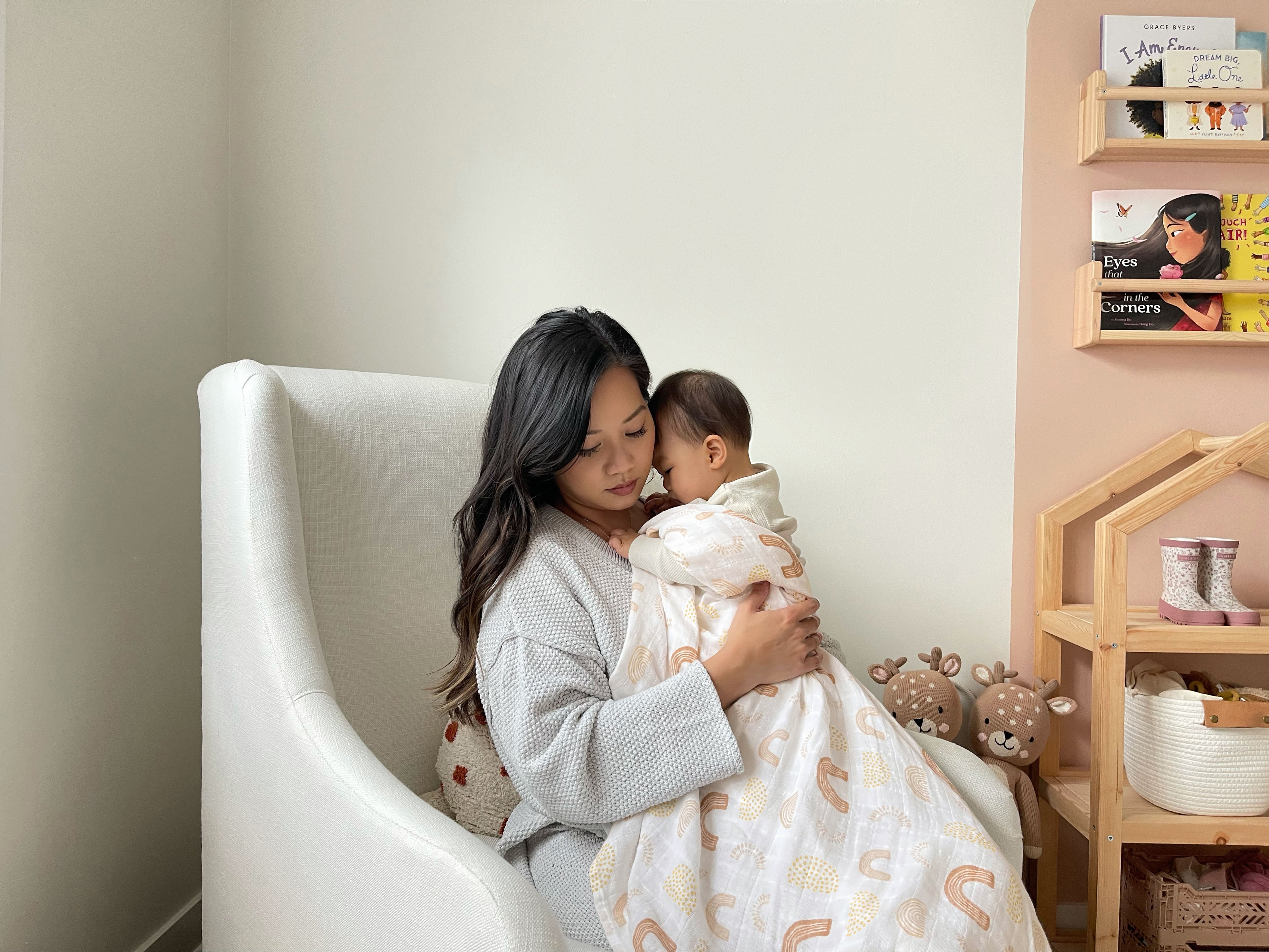 A+A Cotton Muslin Swaddle 4pk - Keep Rising