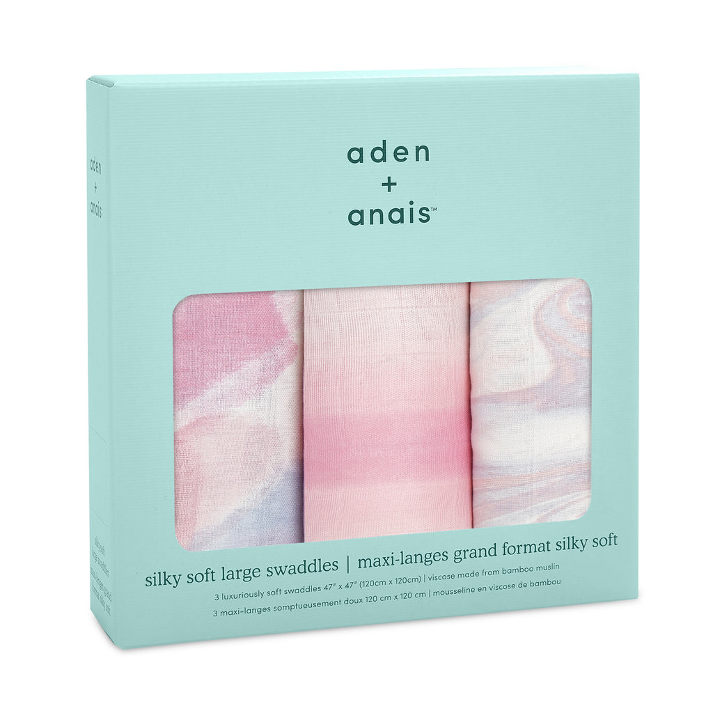 A+A Silky Soft Muslin Swaddle 3pk - Florentine