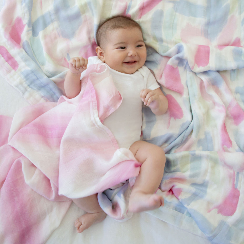 A+A Silky Soft Muslin Swaddle 3pk - Florentine