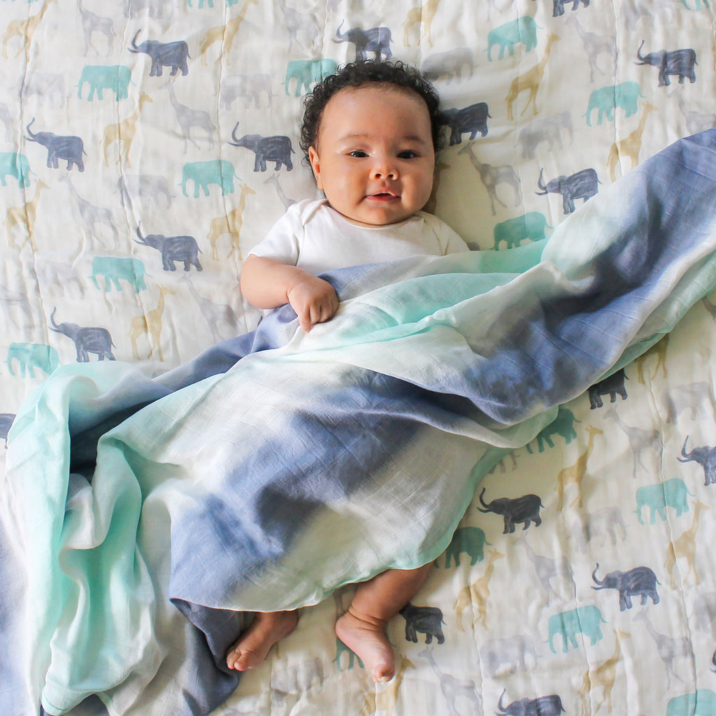 A+A Silky Soft Muslin Swaddle 3pk - Expedition