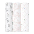 A+A Silky Soft Muslin Swaddle 3pk - French Floral