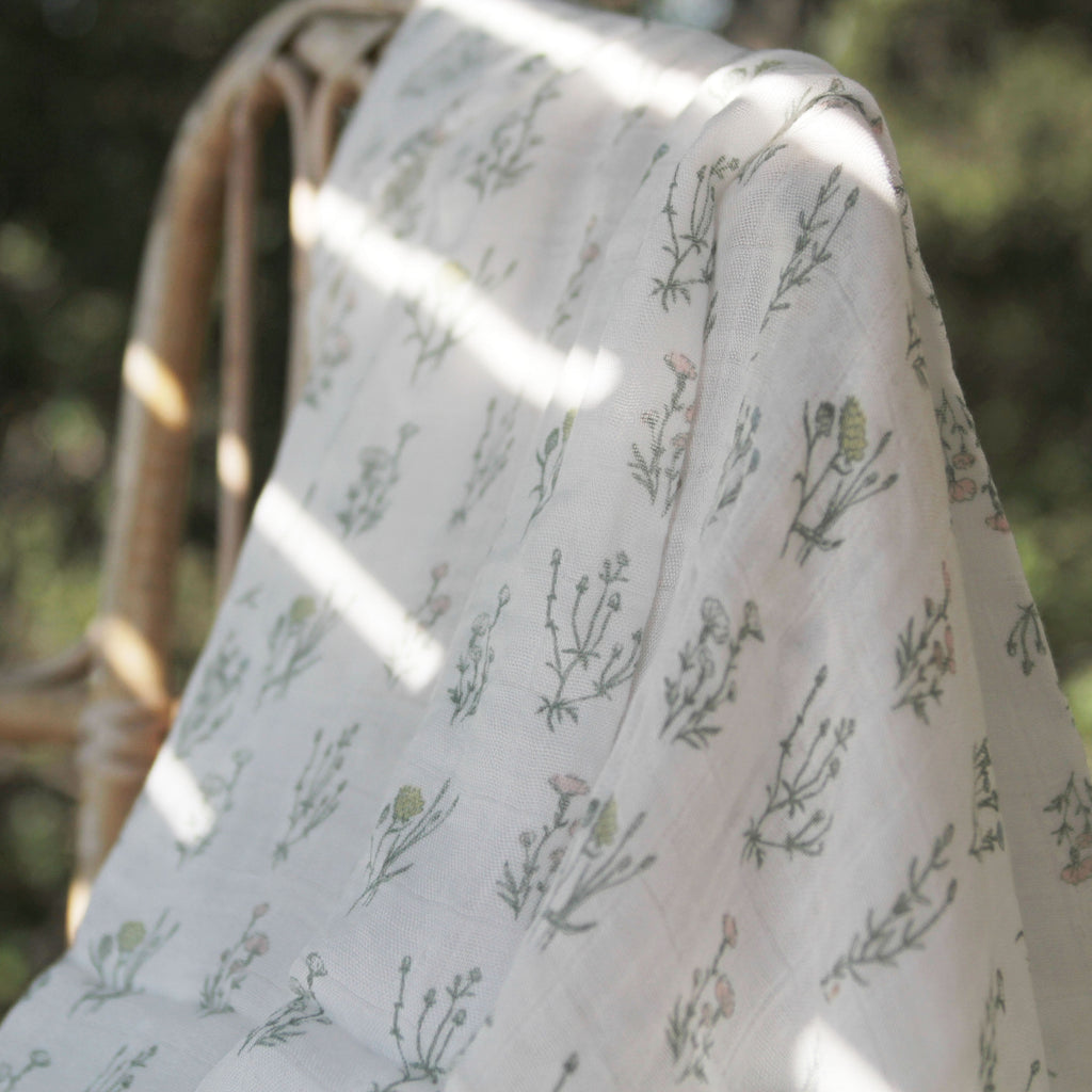 A+A Silky Soft Muslin Swaddle 3pk - French Floral
