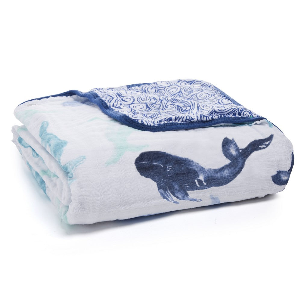 aden + anais seafaring – whale dream blanket