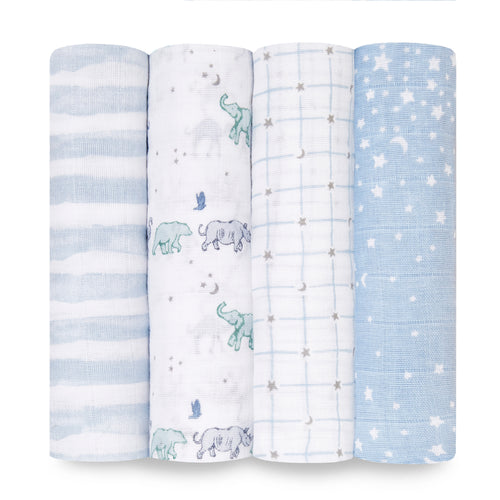 aden + anais rising star 4 pack cotton swaddles