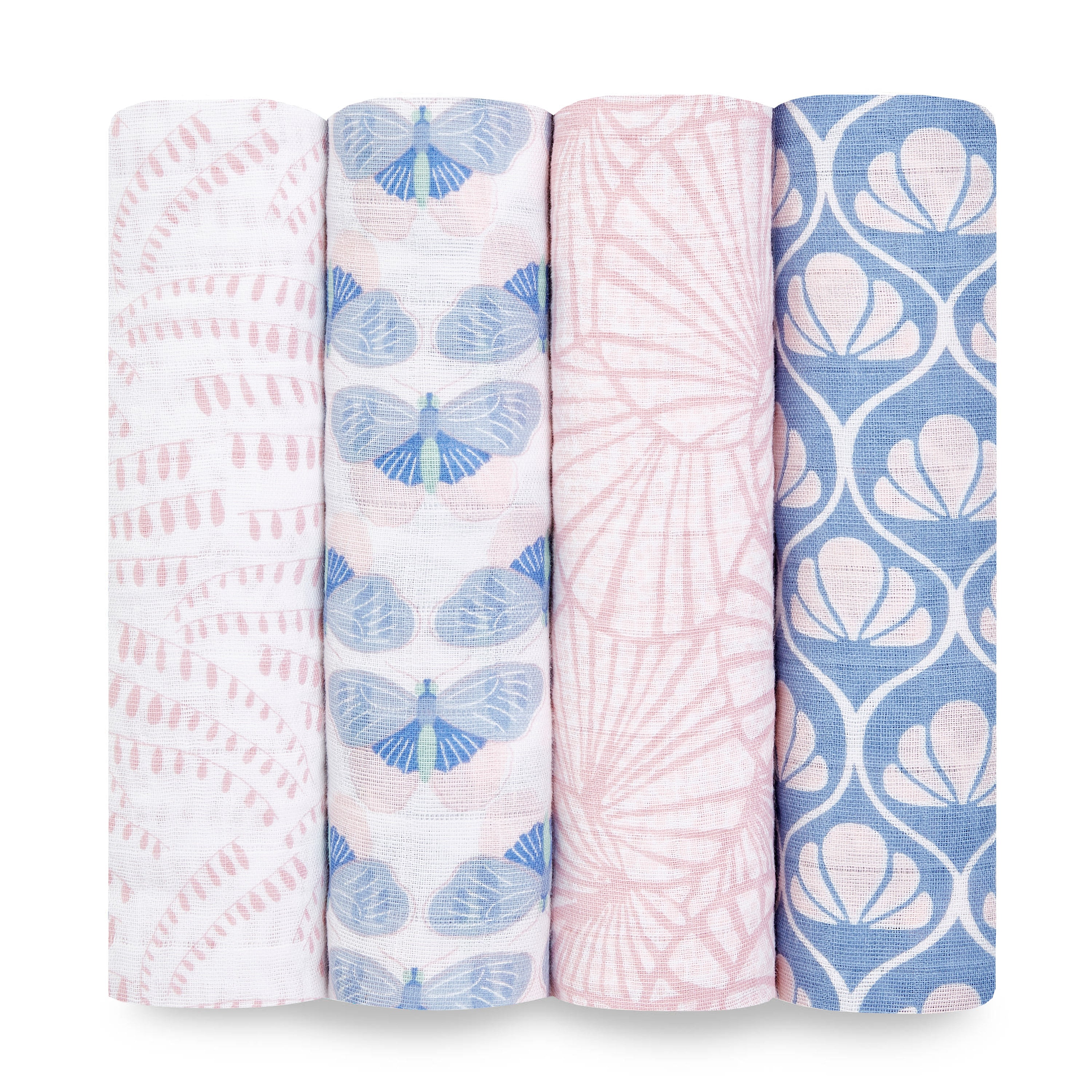 aden + anais deco 4 pack cotton swaddles